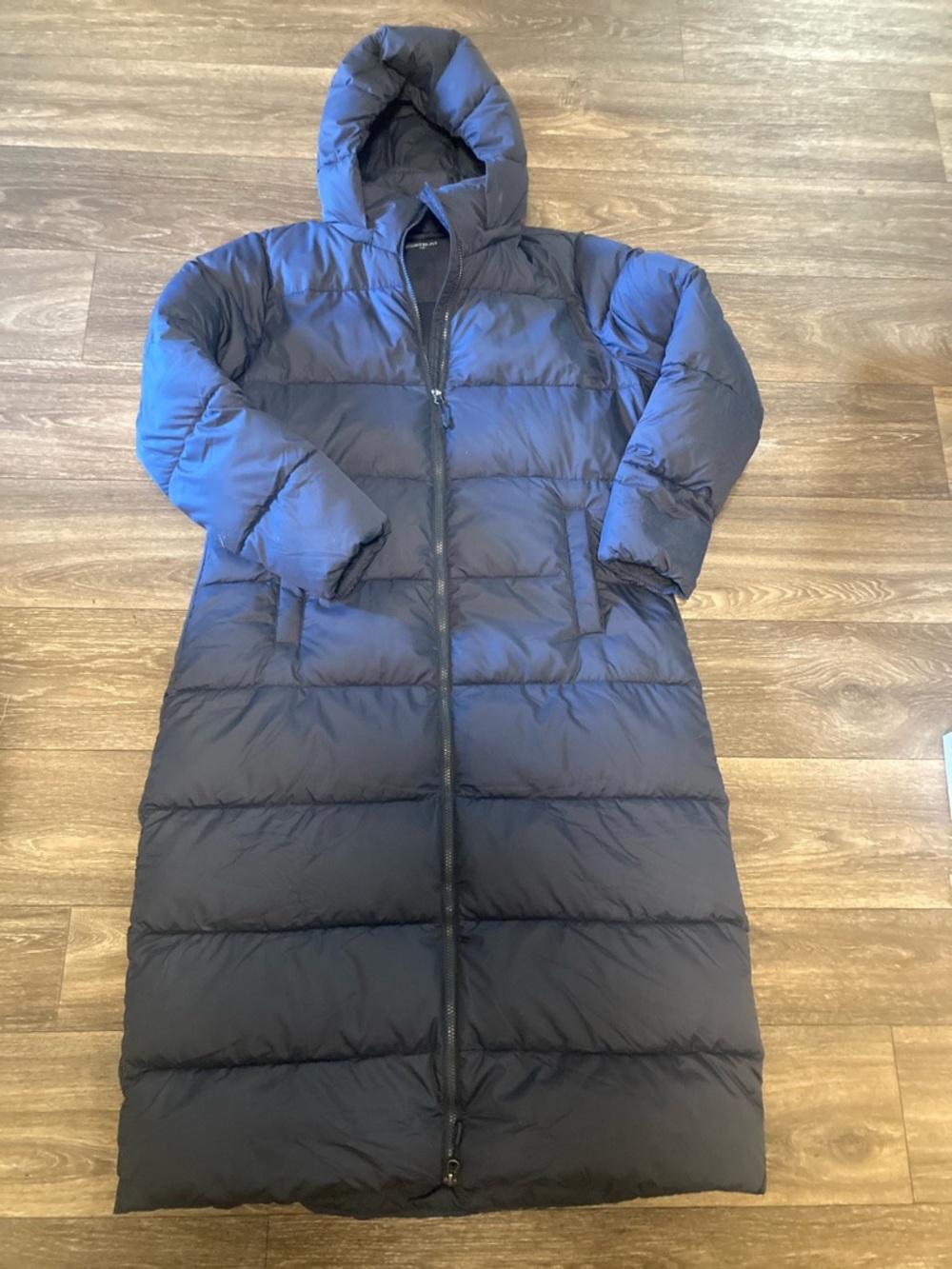 Womens 32 degrees heat navy blue long puffer coat large
